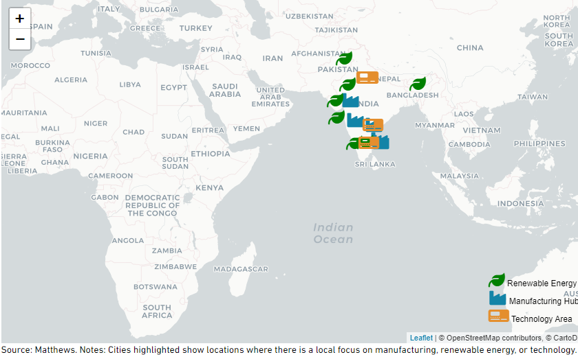 Some Key Areas of Manufacturing, Renewable Energy and Technology Activity in India