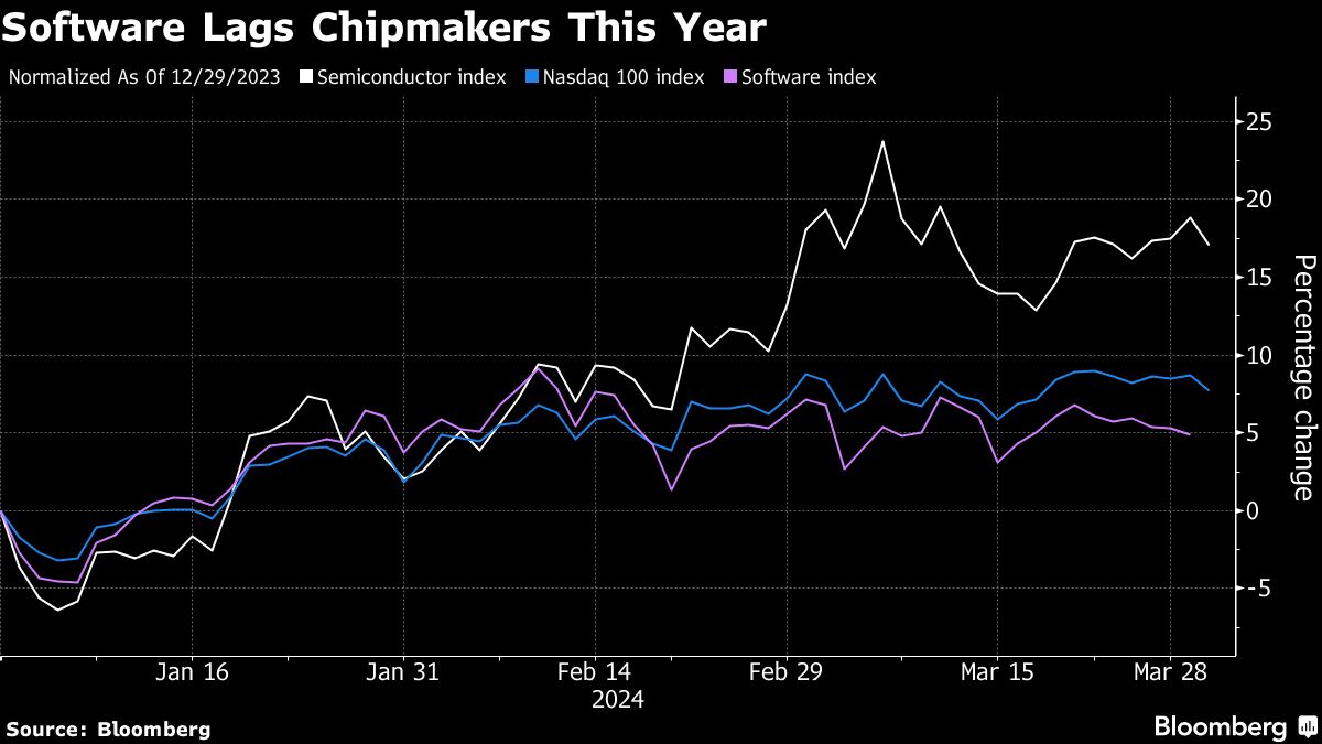 Software Lags Chipmakers This Year