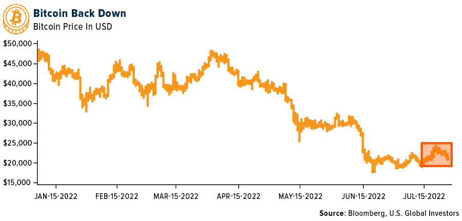 bitcoin is back down