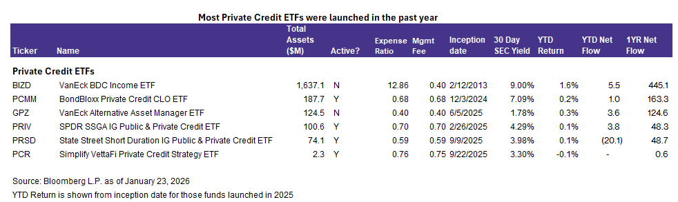 ETFs launched in past year
