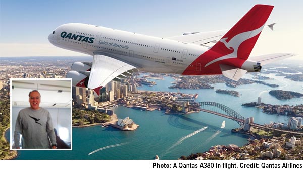 A Qantas A380 in flight