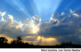 More sunshine, less stormy wheather