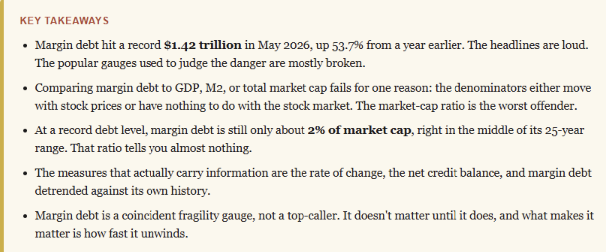 key takeaways margin debt