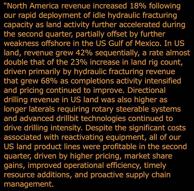 Schlumberger Fracking Quote