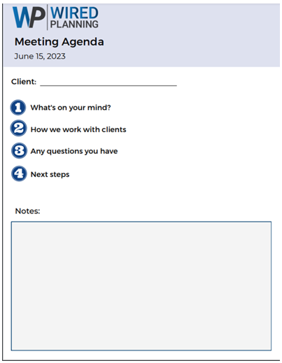meeting agenda