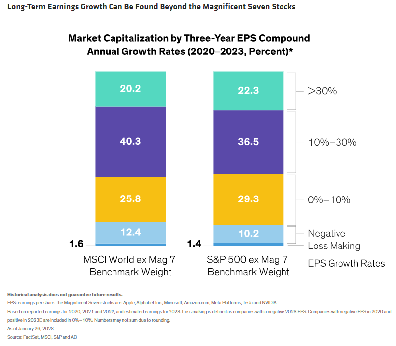 Long-Term Earnings Growth Can Be Found Beyond the Magnificent Seven Stocks