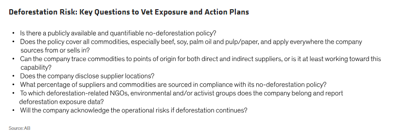 Deforestation Risk: Key Questions to Vet Exposure and Action Plans