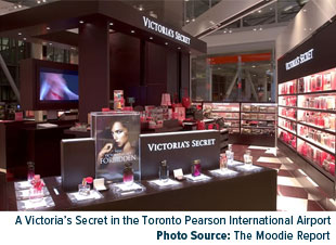 A Victoria's Secret in the Toronto Pearson International Airport